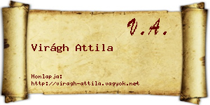 Virágh Attila névjegykártya