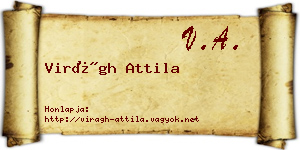 Virágh Attila névjegykártya